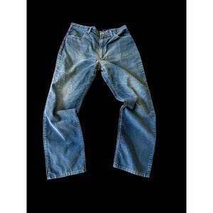 Vintage 70s‎ Rustler Blue Pants Corduroy Men's Size 32x28.5 Distressed Fade